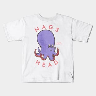 Nags Head, NC Summertime Vacationing Octopus Kids T-Shirt